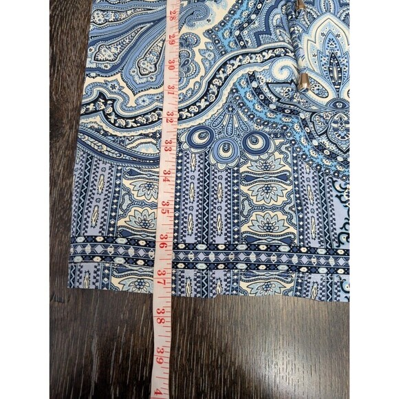 J. Mclaughlin Marianne Shirt Dress Blue Paisley  $248 Size M Medium Sleeves 110 - Picture 7 of 7
